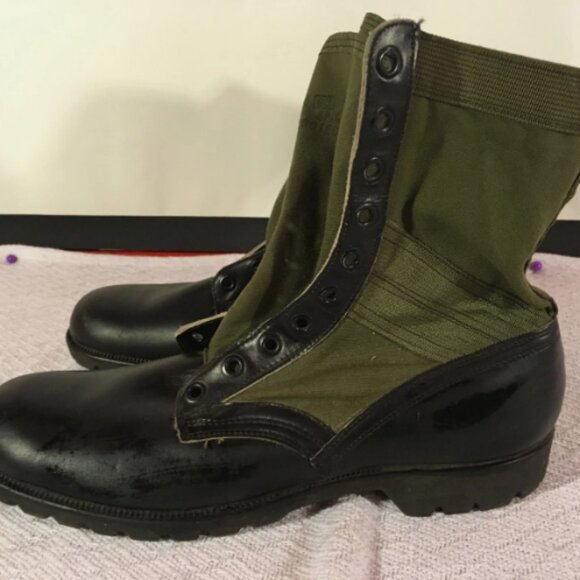 VIETNAM 1960s CIC H/W SPIKE PROTECTED GREEN JUNGLE COMBAT sz13XN BOOTS SI 587 main image 10